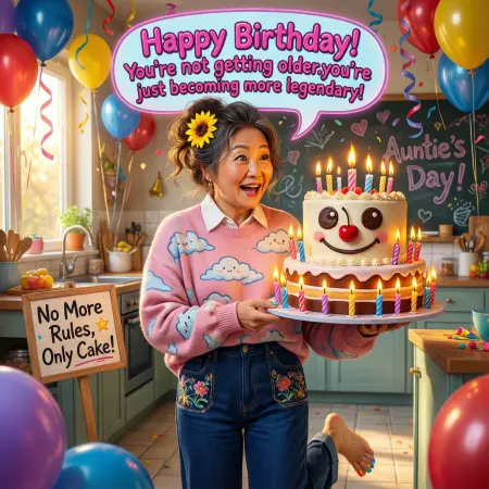 Funny Birthday Wishes for Aunt