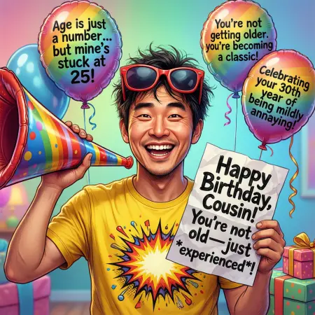 Funny Birthday Wishes for Cousin