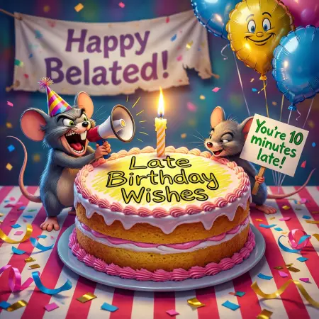 Funny Late Birthday Wishes