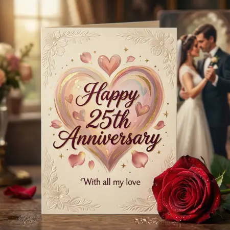Heartfelt 25th Anniversary Wishes