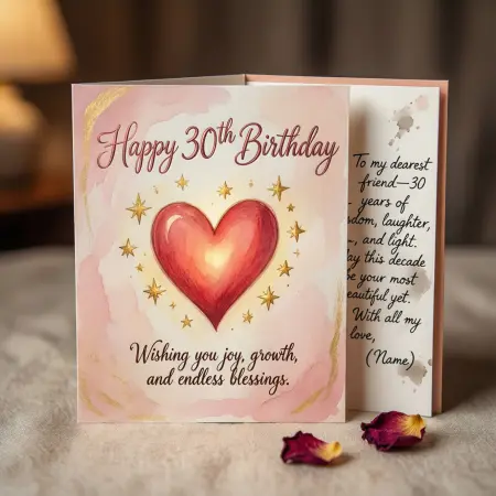   Heartfelt 30th Birthday Wishes
