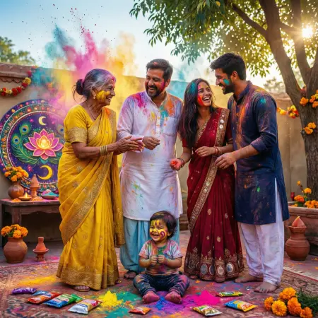  Heartfelt Holi Wishes for Family
