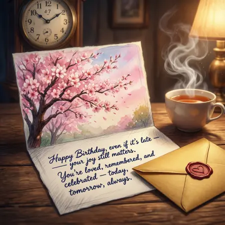 Heartfelt Late Birthday Wishes