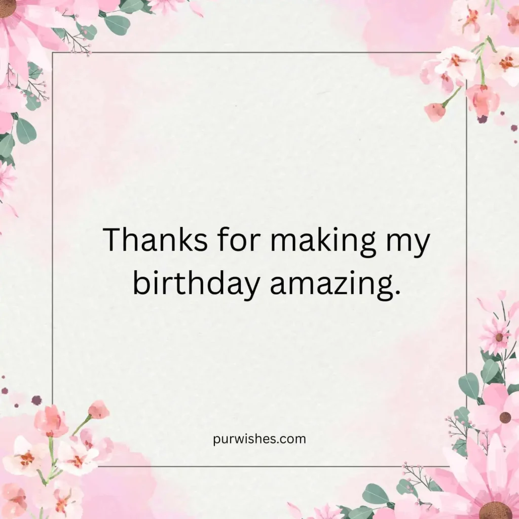 Short Thank You for Your Birthday Wishes Images