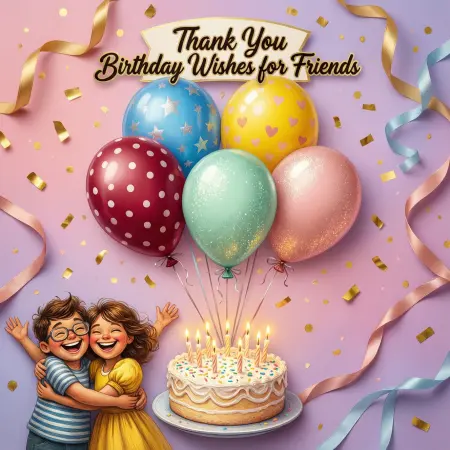 Thank You Birthday Wishes for Friends