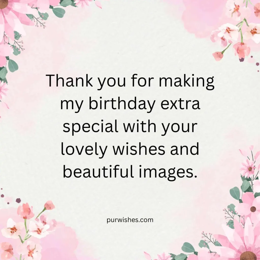 Thank You for the Birthday Wishes Images