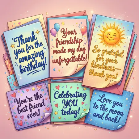   Thank You Messages for Birthday Wishes from Friends