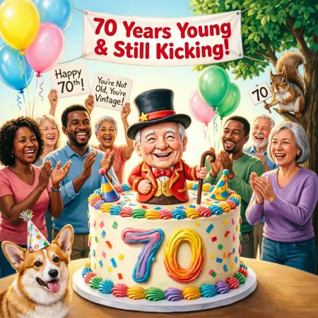Funny and Lighthearted 70th Birthday Wishes