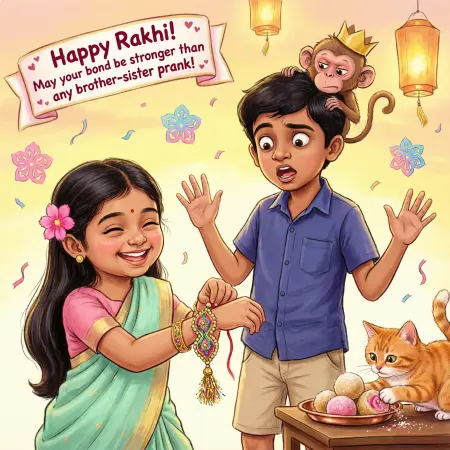   Funny and Lighthearted Rakhi Wishes for Brother