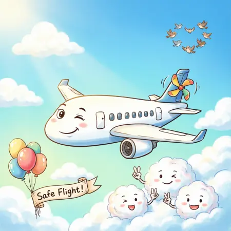  Funny and Lighthearted Safe Flight Wishes