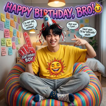   Funny Birthday Wishes for Younger Brother