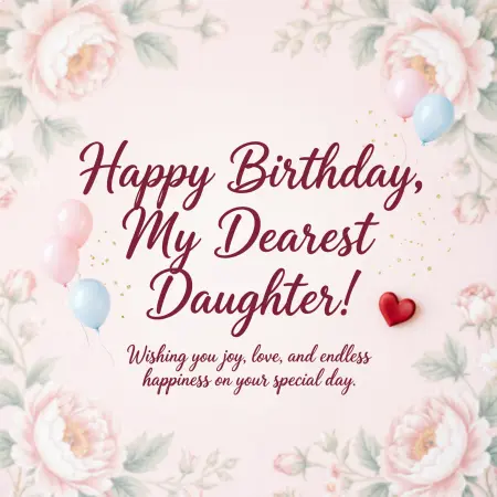   Heartfelt Happy Birthday Daughter Wishes