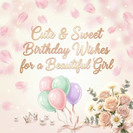  Cute & Sweet Birthday Wishes for a Beautiful Girl