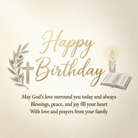 Happy Birthday Religious Wishes for Family