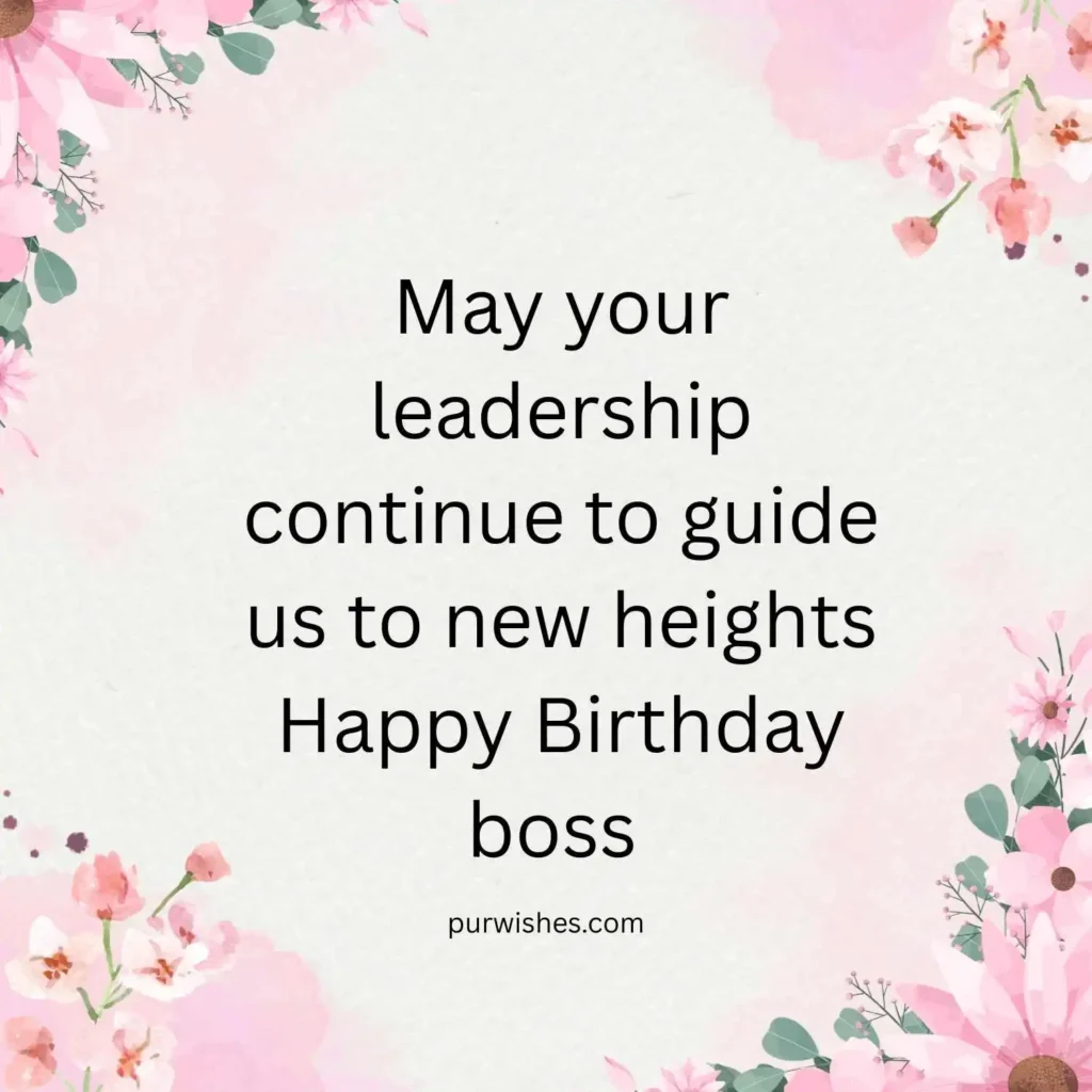 Professional Birthday Wishes for Boss