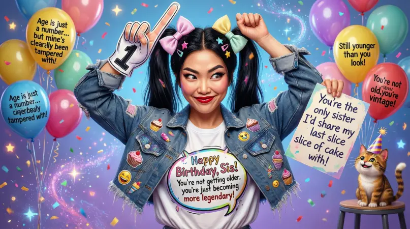 Funny Birthday Wishes for Sister