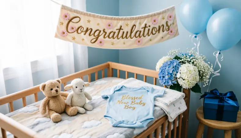 Blessed New Baby Boy Wishes Congratulations